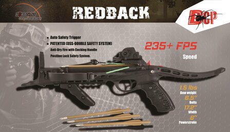 Hori-Zone RedBack RTS crossbow pistol | 80lbs | incl. RedDot