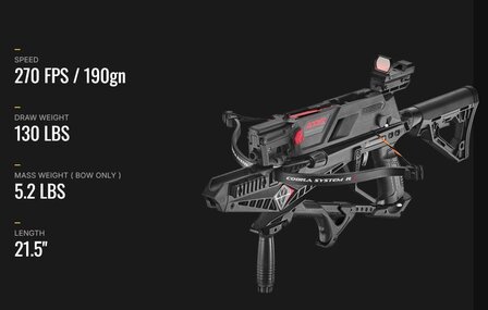 Cobra System R9 RX Adder 2.0 | 130 lbs | incl. 7-schots magazijn | Complete set!